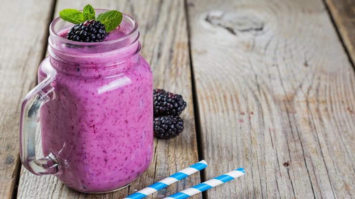 smoothie de amora proteico